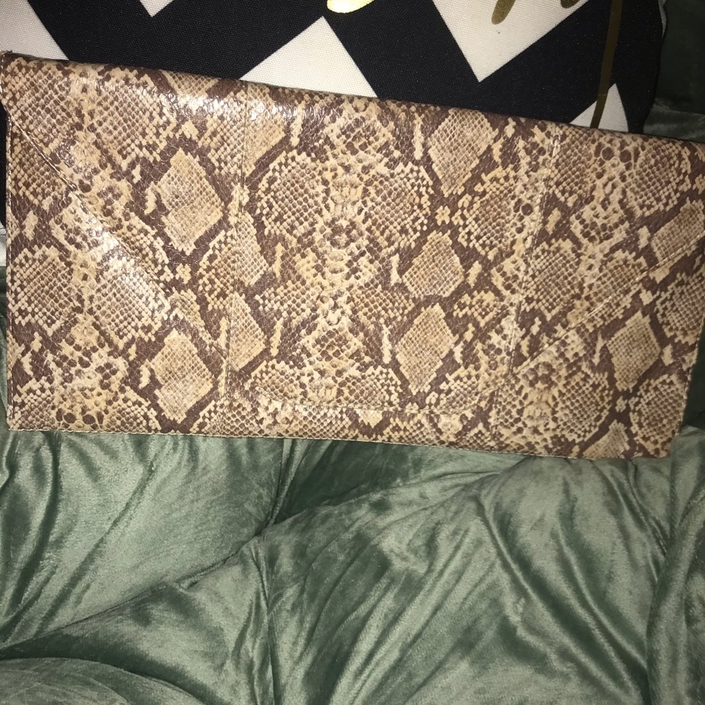 Snakeskin clutch